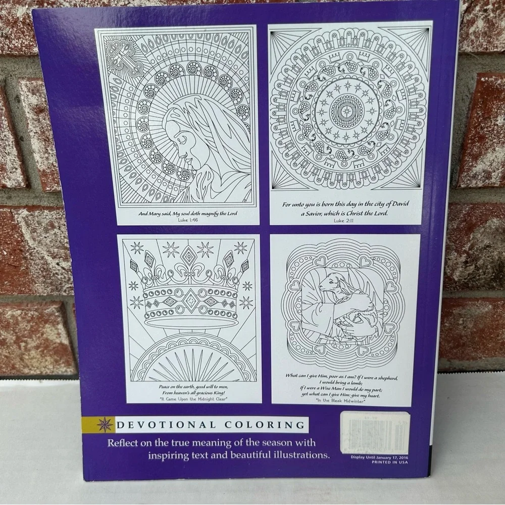 3/$12! O Holy Night Devotional Coloring Book A Meditative Christmas 2016 Unused